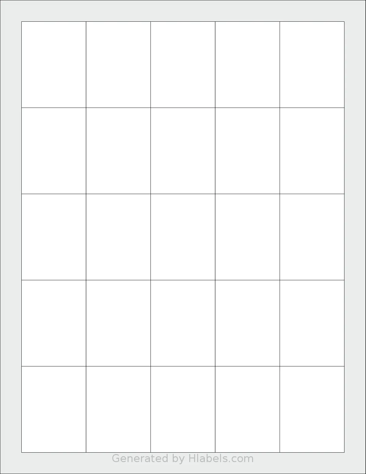 SmithCorona® S610W template with 25 rectangular 1.5 x 2 inch labels per sheet, on Letter-size adhesive blank label sheets.