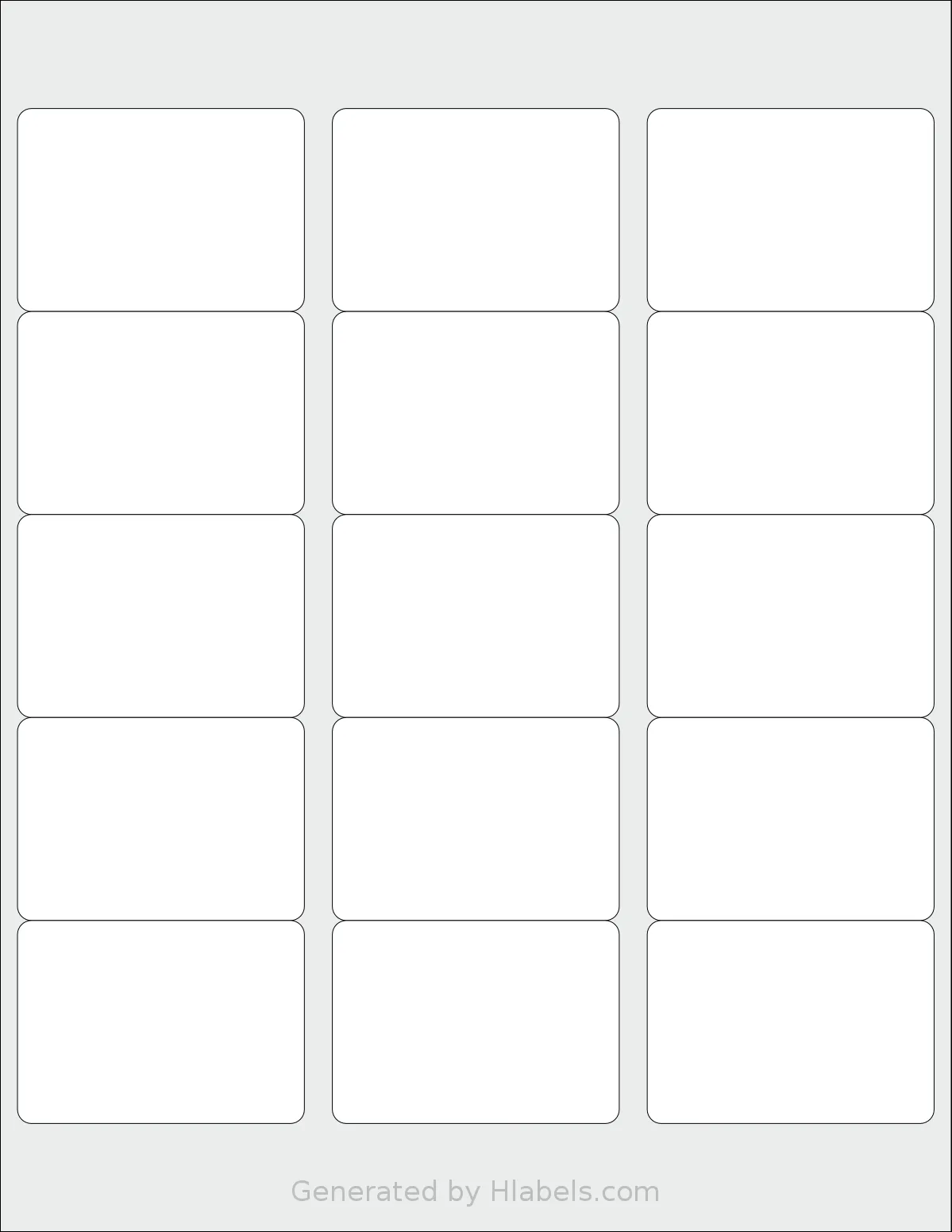 SmithCorona® S625W template with 15 rectangular 2.5625 x 1.8125 inch labels per sheet, on Letter-size adhesive blank label sheets.