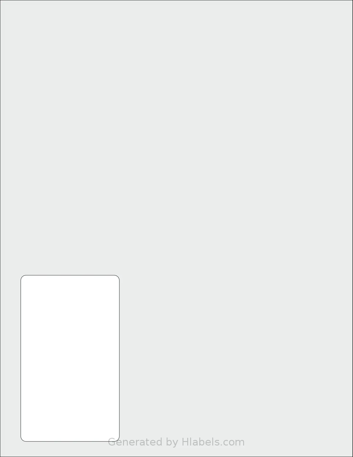 SmithCorona® S665W template with 1 rectangular 2.375 x 4 inch labels per sheet, on Letter-size adhesive blank label sheets.