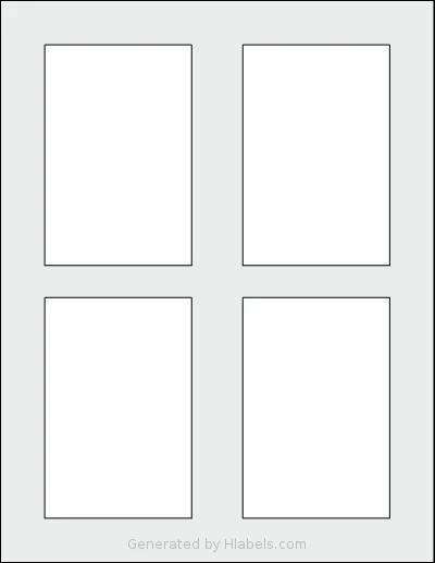 SmithCorona® S680W template with 4 rectangular 2.875 x 4.312 inch labels per sheet, on Letter-size adhesive blank label sheets.
