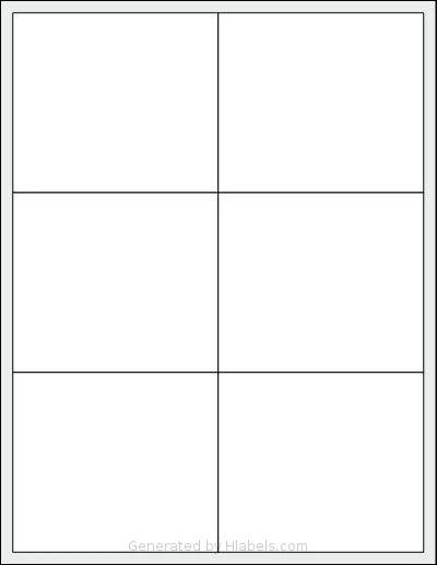 SmithCorona® S705W template with 6 rectangular 4 x 3.5 inch labels per sheet, on Letter-size adhesive blank label sheets.