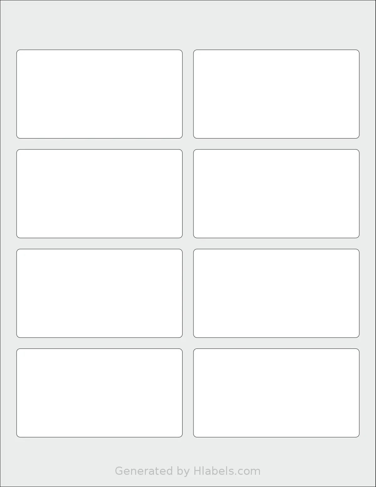 SmithCorona® S730W template with 8 rectangular 3.75 x 2 inch labels per sheet, on Letter-size adhesive blank label sheets.