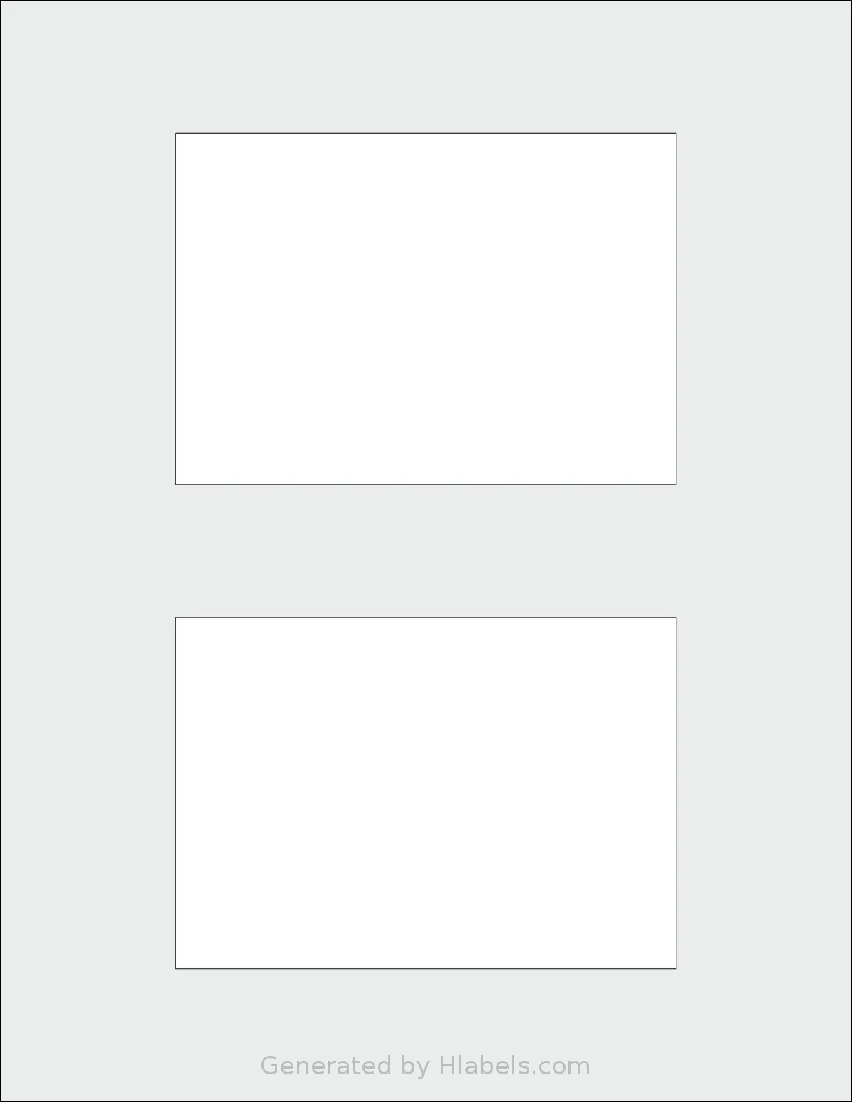 SmithCorona® S73W template with 2 rectangular 5 x 3.5078 inch labels per sheet, on Letter-size adhesive blank label sheets.