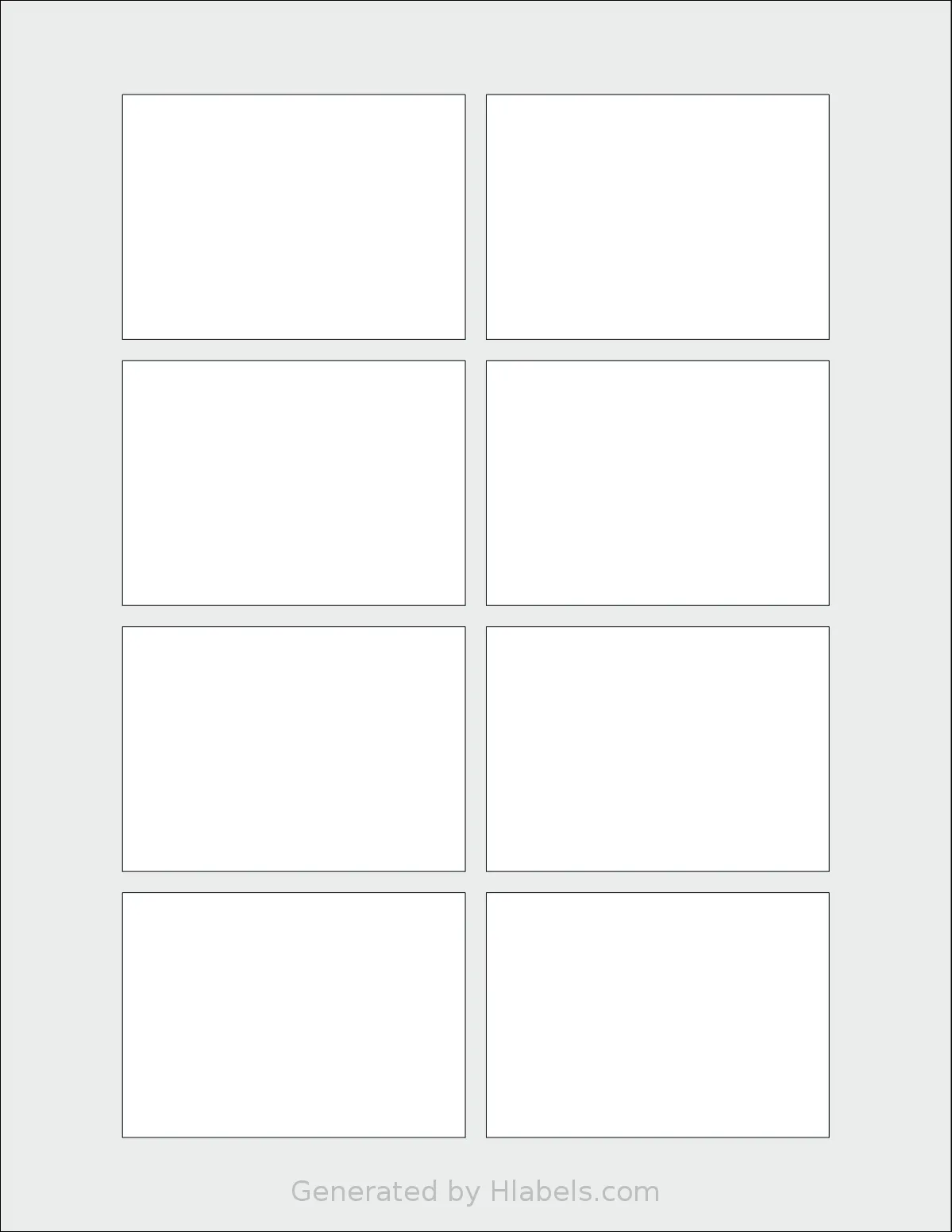 SmithCorona® S755W template with 8 rectangular 3.0625 x 2.1875 inch labels per sheet, on Letter-size adhesive blank label sheets.