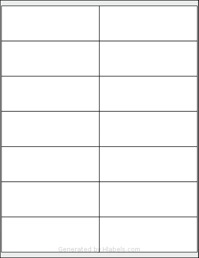 SmithCorona® S760W template with 14 rectangular 4.1875 x 1.5 inch labels per sheet, on Letter-size adhesive blank label sheets.