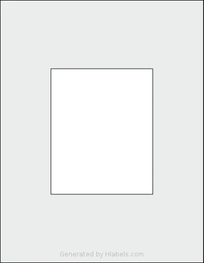 SmithCorona® S816W template with 1 rectangular 4.25 x 5.25 inch labels per sheet, on Letter-size adhesive blank label sheets.