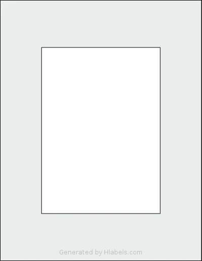 SmithCorona® S817W template with 1 rectangular 5 x 7 inch labels per sheet, on Letter-size adhesive blank label sheets.