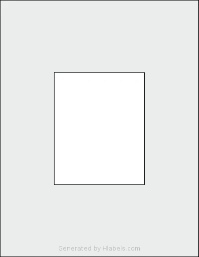 SmithCorona® S827W template with 1 rectangular 3.8584 x 4.8037 inch labels per sheet, on Letter-size adhesive blank label sheets.