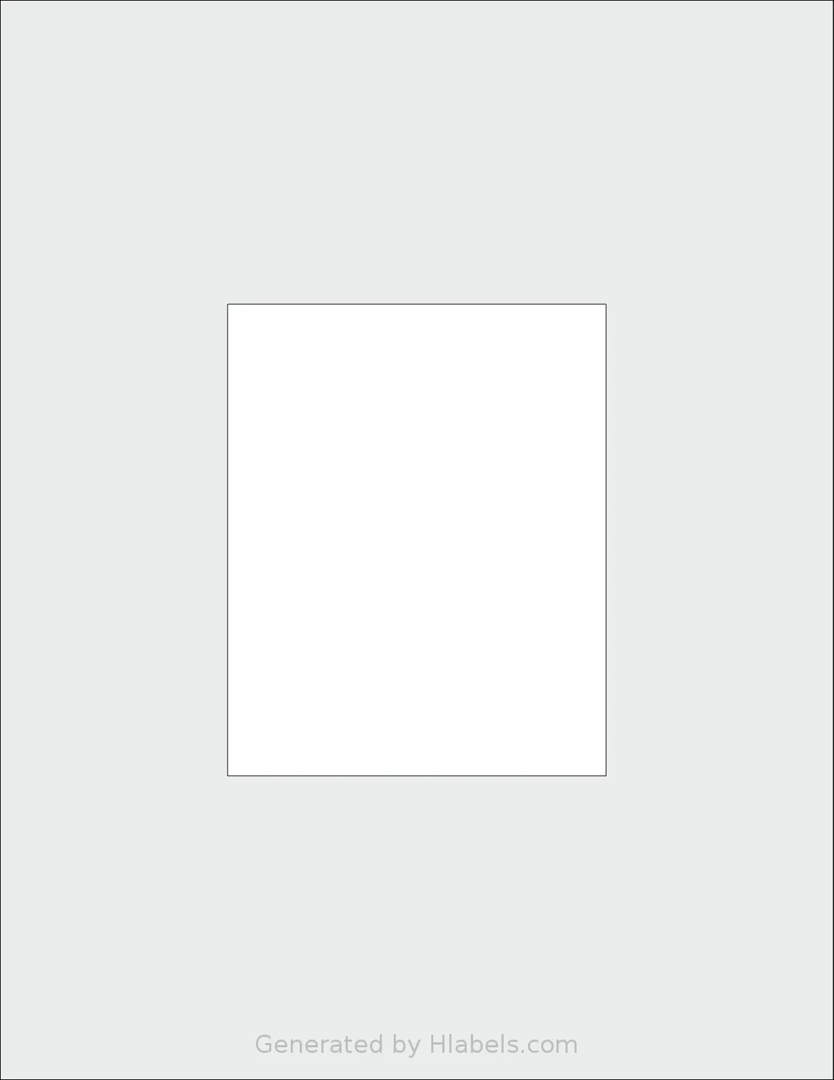 SmithCorona® S827W template with 1 rectangular 3.8584 x 4.8037 inch labels per sheet, on Letter-size adhesive blank label sheets.