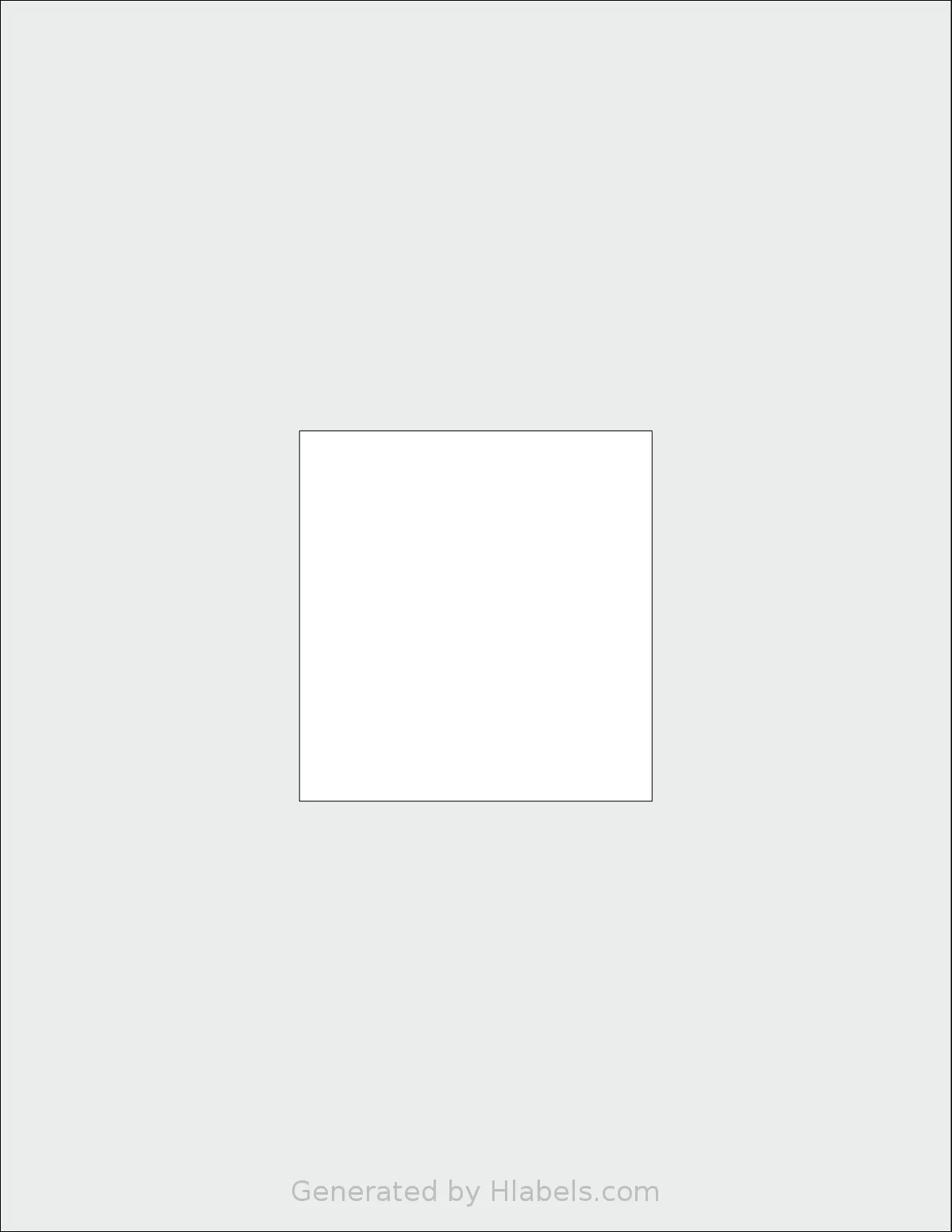 SmithCorona® S828W template with 1 rectangular 3.1494 x 3.3072 inch labels per sheet, on Letter-size adhesive blank label sheets.