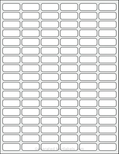 SmithCorona® S829W template with 102 rectangular 1.25 x 0.5 inch labels per sheet, on Letter-size adhesive blank label sheets.