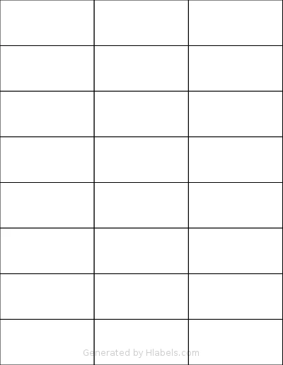 SmithCorona® S839W template with 24 rectangular 2.83 x 1.375 inch labels per sheet, on Letter-size adhesive blank label sheets.