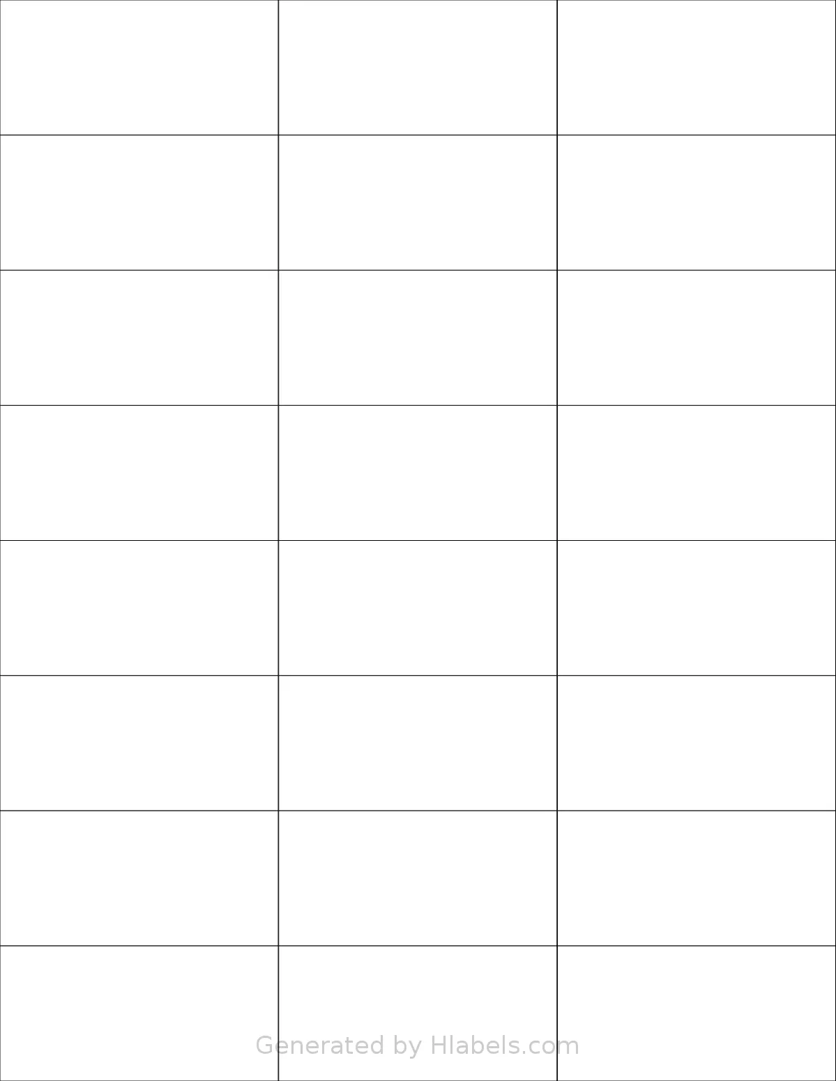 SmithCorona® S839W template with 24 rectangular 2.83 x 1.375 inch labels per sheet, on Letter-size adhesive blank label sheets.