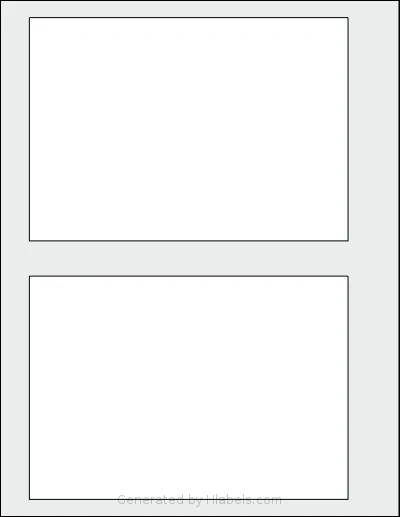 SmithCorona® S848W template with 2 rectangular 6.78 x 4.75 inch labels per sheet, on Letter-size adhesive blank label sheets.