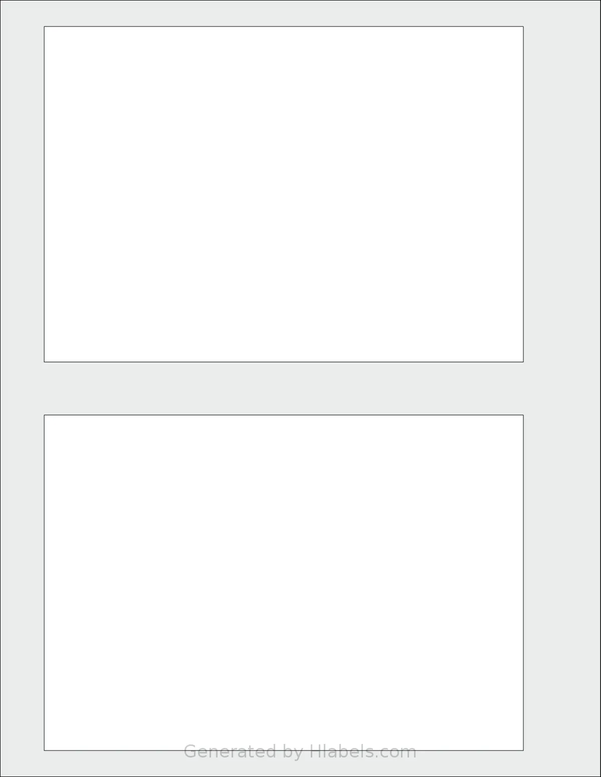 SmithCorona® S848W template with 2 rectangular 6.78 x 4.75 inch labels per sheet, on Letter-size adhesive blank label sheets.