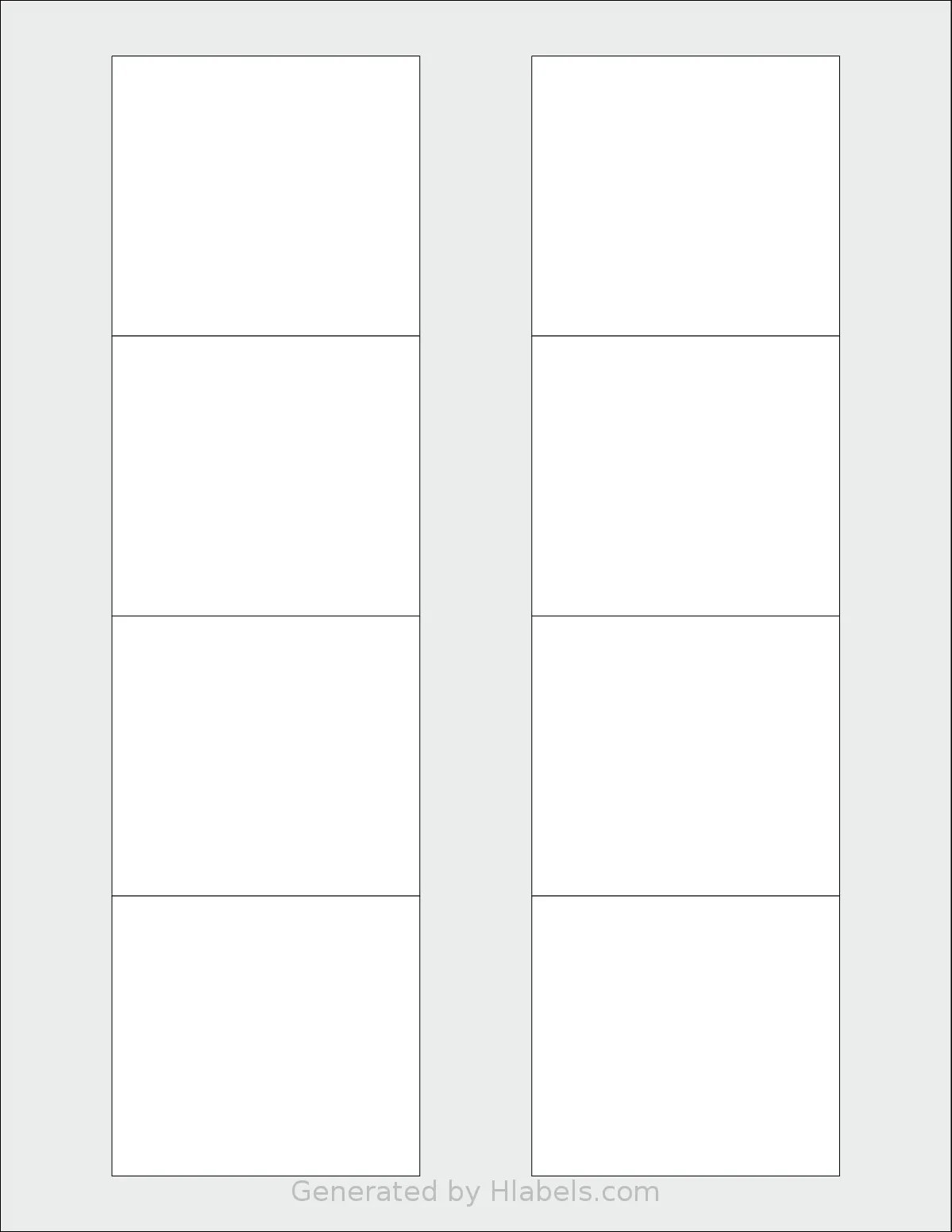 SmithCorona® S867W template with 8 rectangular 2.75 x 2.5 inch labels per sheet, on Letter-size adhesive blank label sheets.