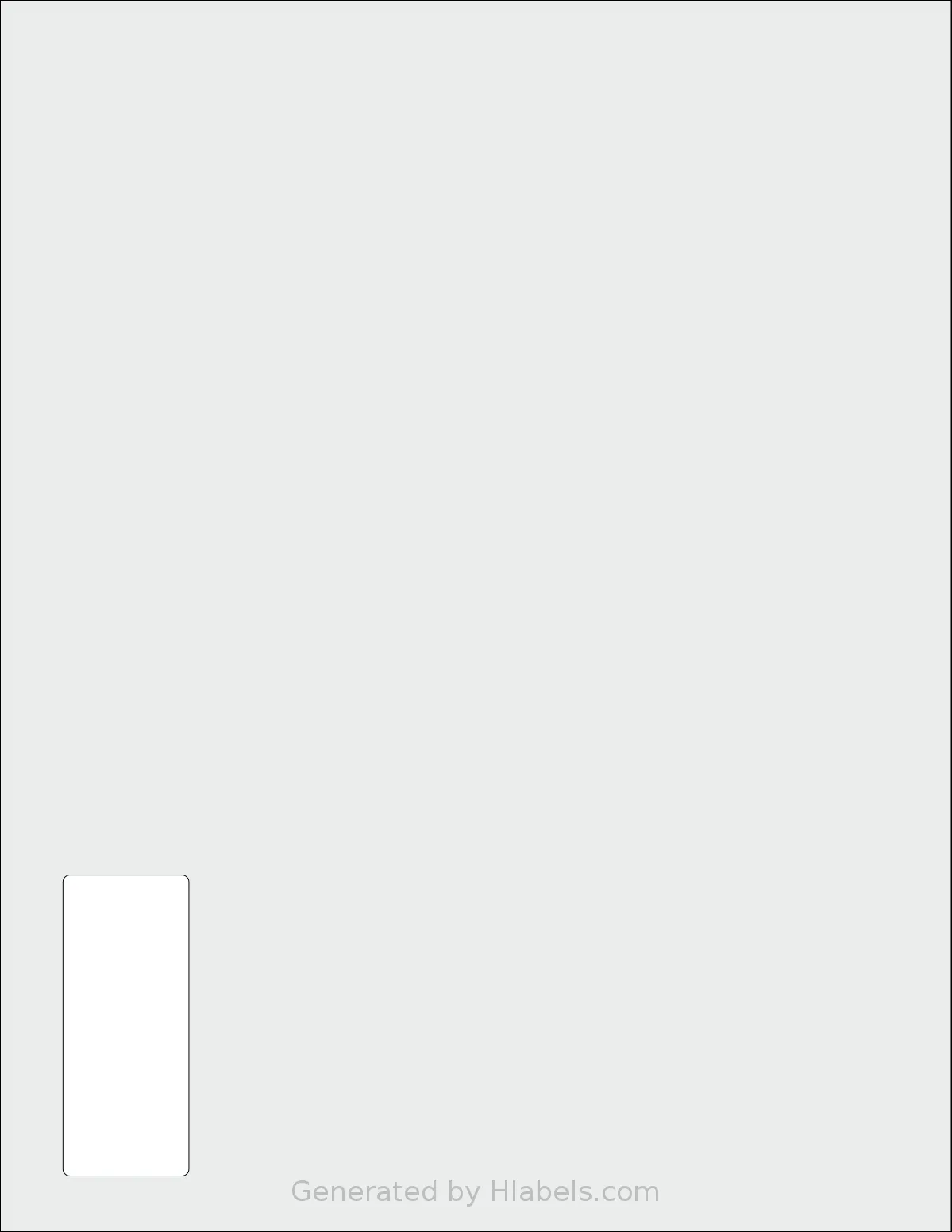 SmithCorona® S870W template with 1 rectangular 1.125 x 2.6875 inch labels per sheet, on Letter-size adhesive blank label sheets.