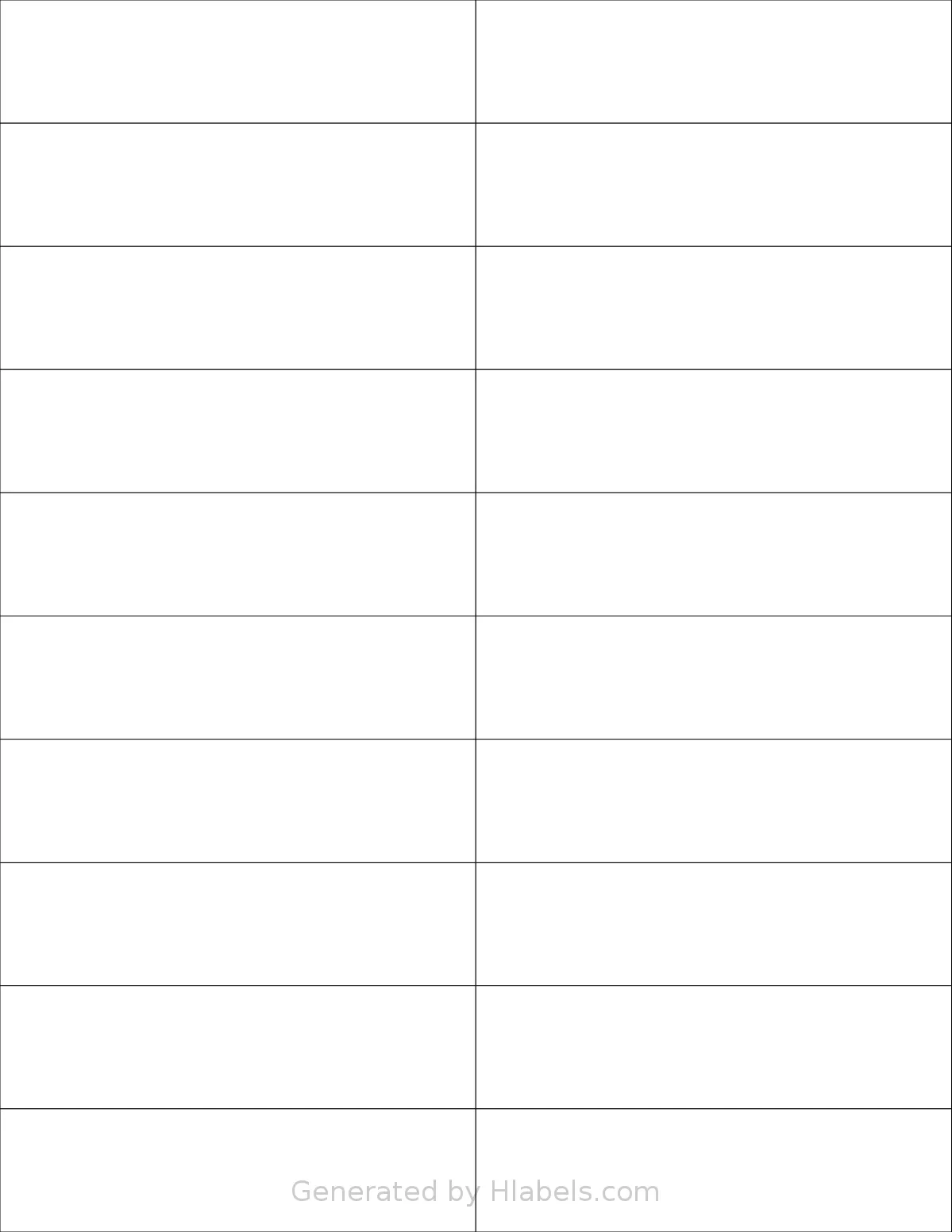 SmithCorona® S871W template with 20 rectangular 4.25 x 1.1 inch labels per sheet, on Letter-size adhesive blank label sheets.