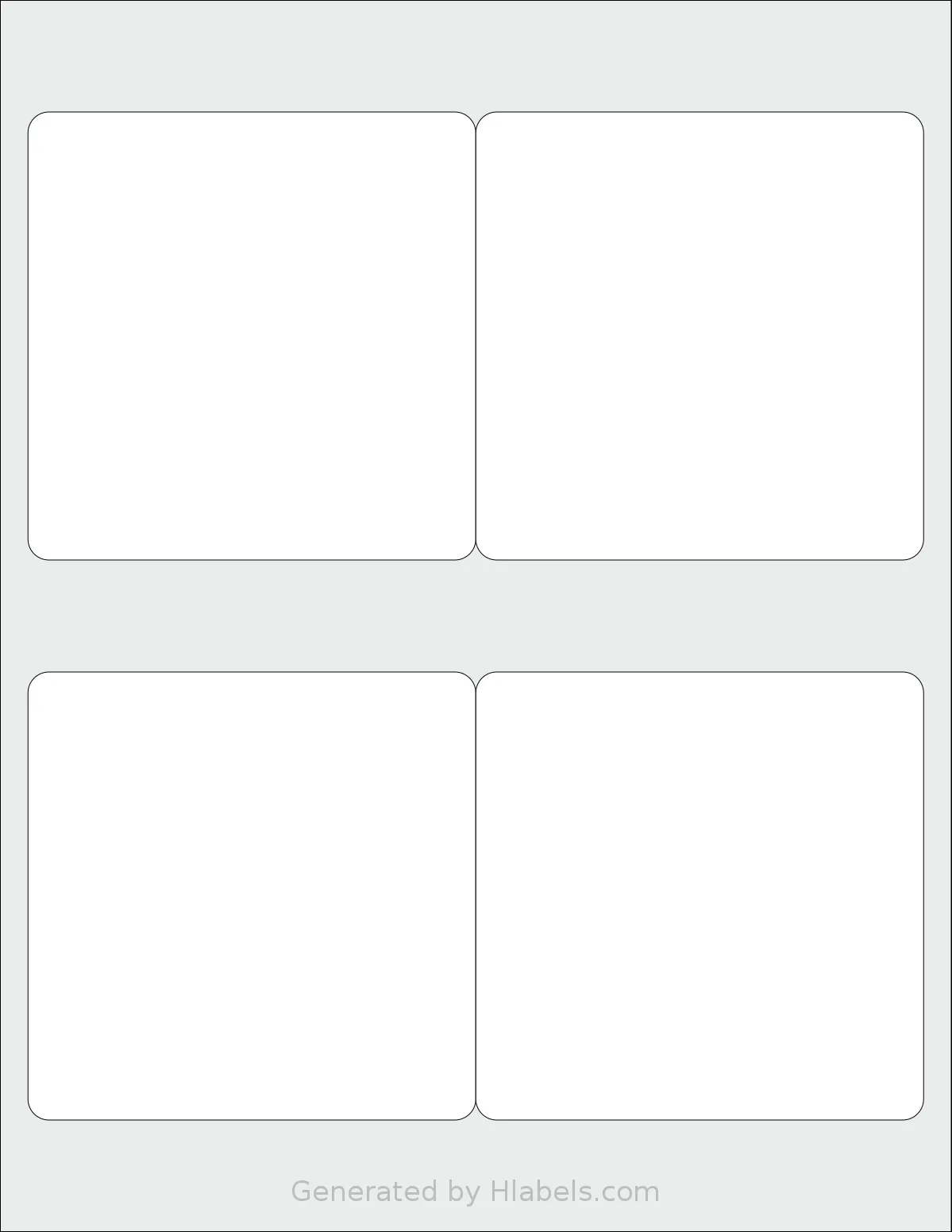 SmithCorona® S877W template with 4 square 4 x 4 inch labels per sheet, on Letter-size adhesive blank label sheets.