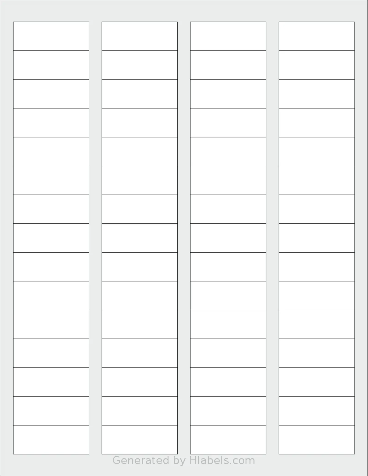 SmithCorona® S891W template with 60 rectangular 1.75 x 0.666 inch labels per sheet, on Letter-size adhesive blank label sheets.