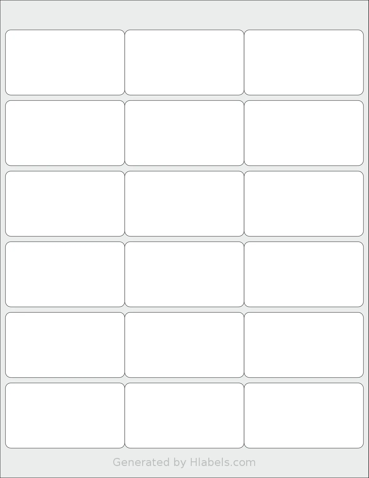 SmithCorona® S89W template with 18 rectangular 2.75 x 1.5 inch labels per sheet, on Letter-size adhesive blank label sheets.