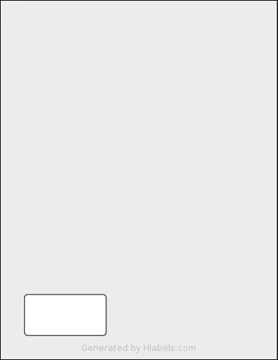 SmithCorona® S902AA template with 1 rectangular 2.5 x 1.25 inch labels per sheet, on Letter-size adhesive blank label sheets.