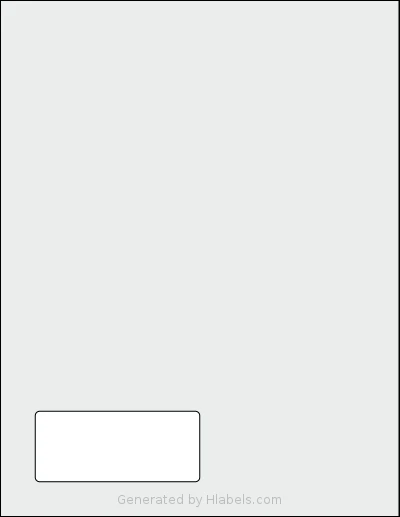 SmithCorona® S904AA template with 1 rectangular 3.5 x 1.5 inch labels per sheet, on Letter-size adhesive blank label sheets.