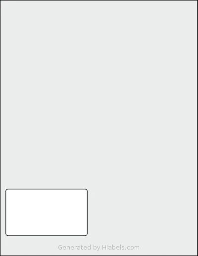 SmithCorona® S906GG template with 1 rectangular 3.5 x 2 inch labels per sheet, on Letter-size adhesive blank label sheets.