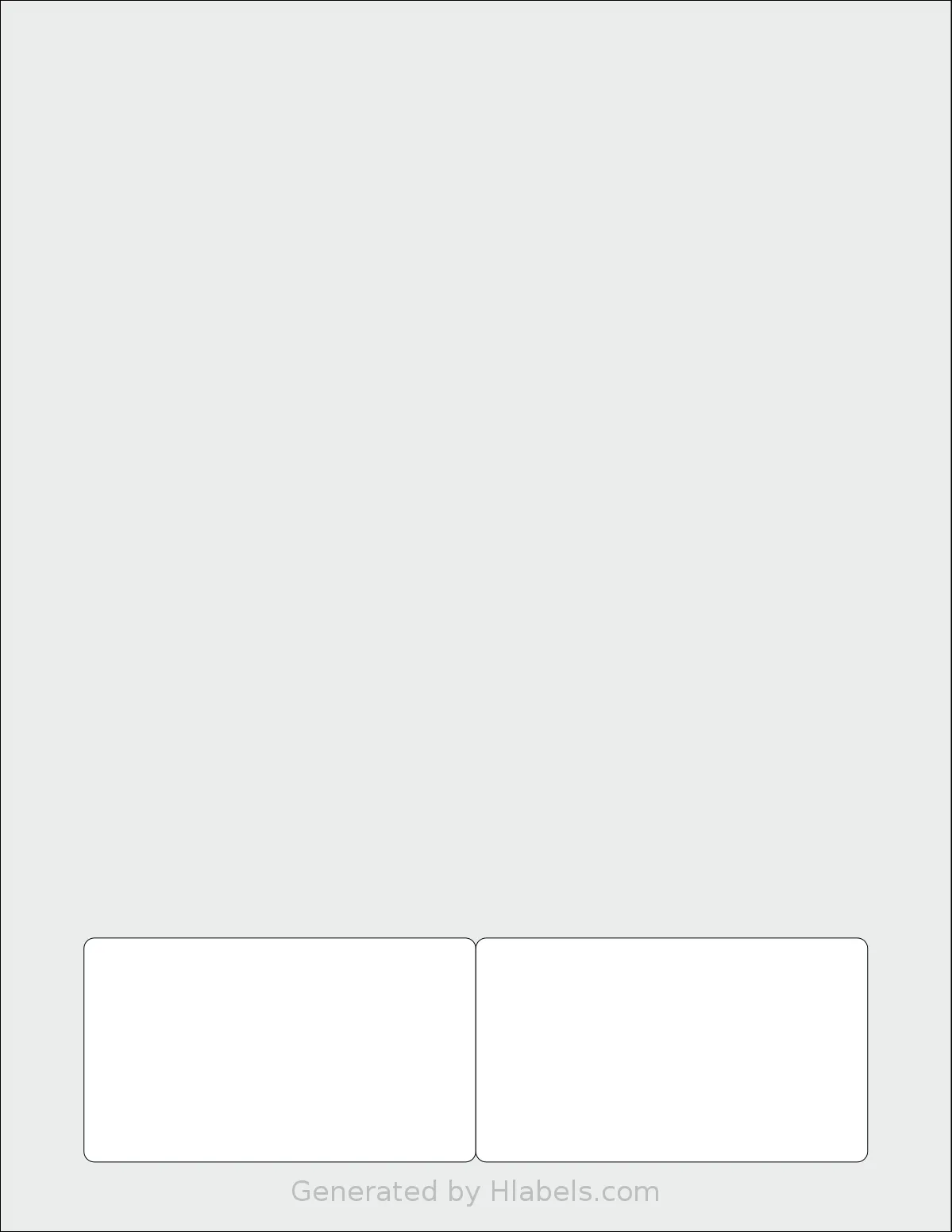 SmithCorona® S907GG template with 2 rectangular 3.5 x 2 inch labels per sheet, on Letter-size adhesive blank label sheets.