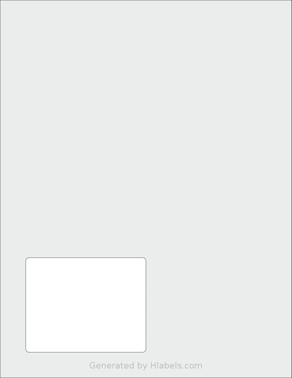 SmithCorona® S908BB template with 1 rectangular 3.5 x 2.75 inch labels per sheet, on Letter-size adhesive blank label sheets.
