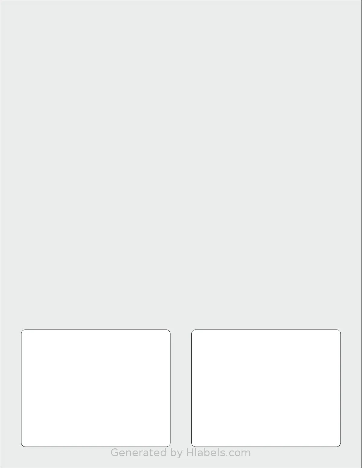 SmithCorona® S909BB template with 2 rectangular 3.5 x 2.75 inch labels per sheet, on Letter-size adhesive blank label sheets.