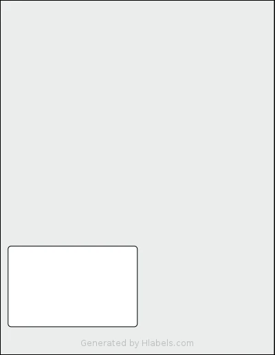 SmithCorona® S910GG template with 1 rectangular 4 x 2.5 inch labels per sheet, on Letter-size adhesive blank label sheets.