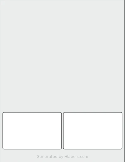 SmithCorona® S911BB template with 2 rectangular 4 x 2.5 inch labels per sheet, on Letter-size adhesive blank label sheets.