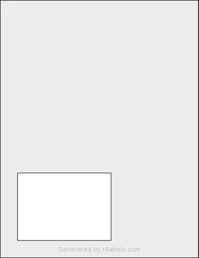 SmithCorona® S912BB template with 1 rectangular 4 x 2.875 inch labels per sheet, on Letter-size adhesive blank label sheets.