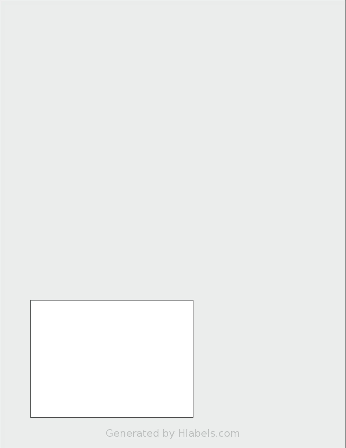 SmithCorona® S912BB template with 1 rectangular 4 x 2.875 inch labels per sheet, on Letter-size adhesive blank label sheets.