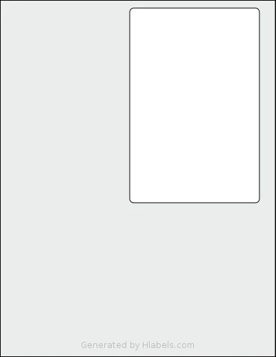 SmithCorona® S914EE template with 1 rectangular 4 x 6 inch labels per sheet, on Letter-size adhesive blank label sheets.