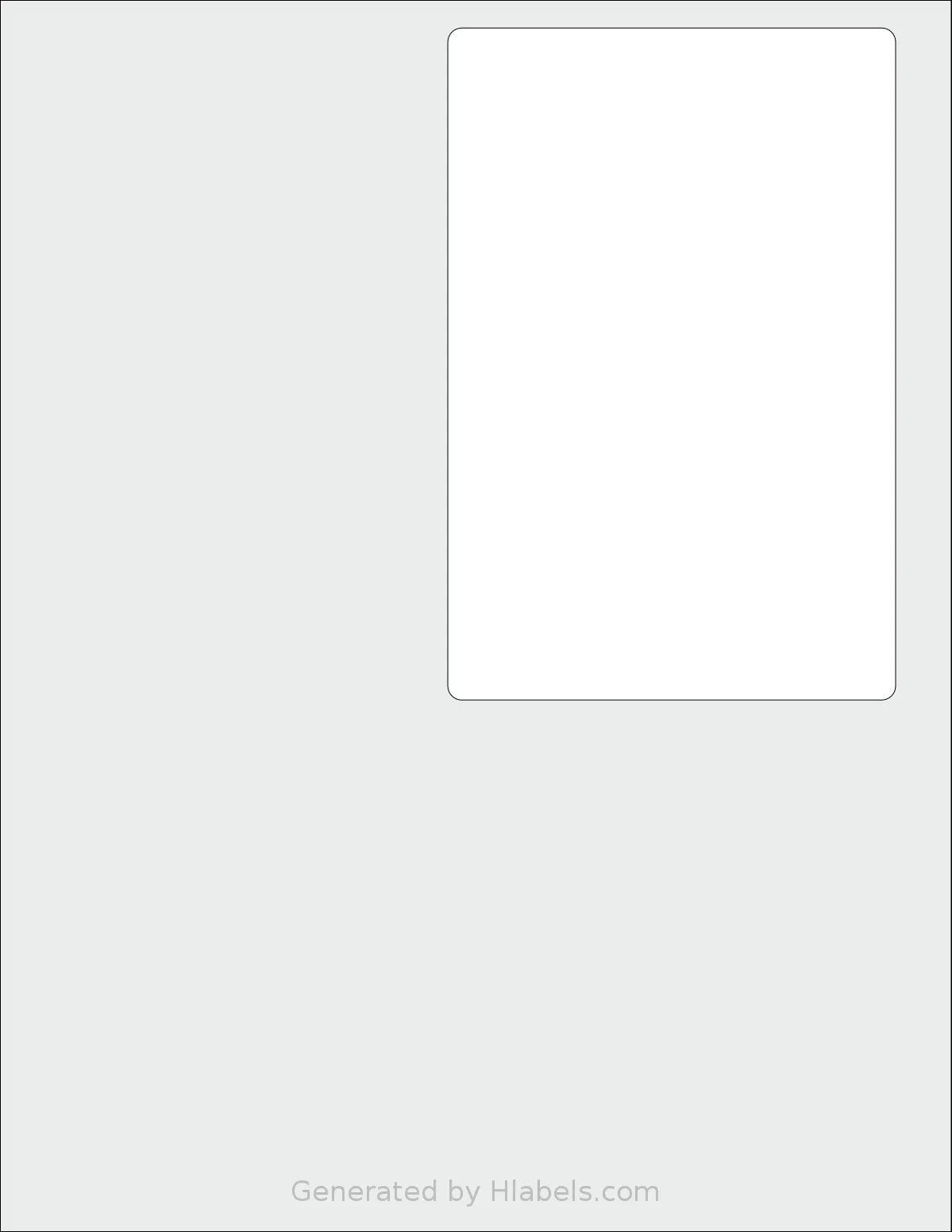 SmithCorona® S914EE template with 1 rectangular 4 x 6 inch labels per sheet, on Letter-size adhesive blank label sheets.