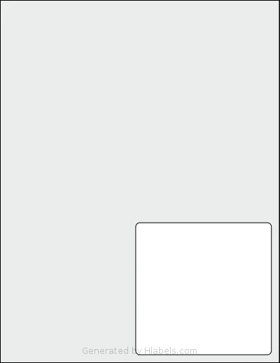 SmithCorona® S915CC template with 1 rectangular 4.125 x 4 inch labels per sheet, on Letter-size adhesive blank label sheets.