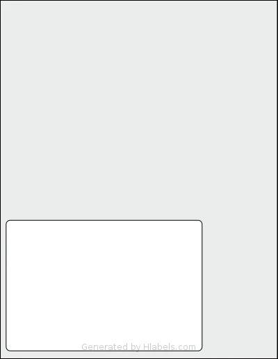 SmithCorona® S916CC template with 1 rectangular 6 x 4 inch labels per sheet, on Letter-size adhesive blank label sheets.