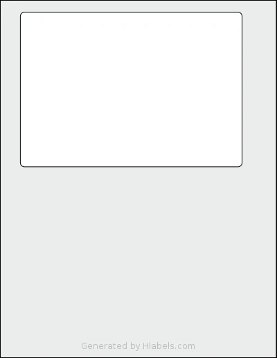 SmithCorona® S917DD template with 1 rectangular 6.8125 x 4.75 inch labels per sheet, on Letter-size adhesive blank label sheets.