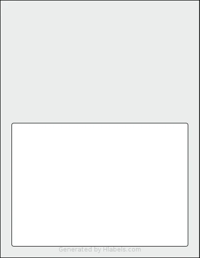 SmithCorona® S919DD template with 1 rectangular 7.5 x 5.25 inch labels per sheet, on Letter-size adhesive blank label sheets.