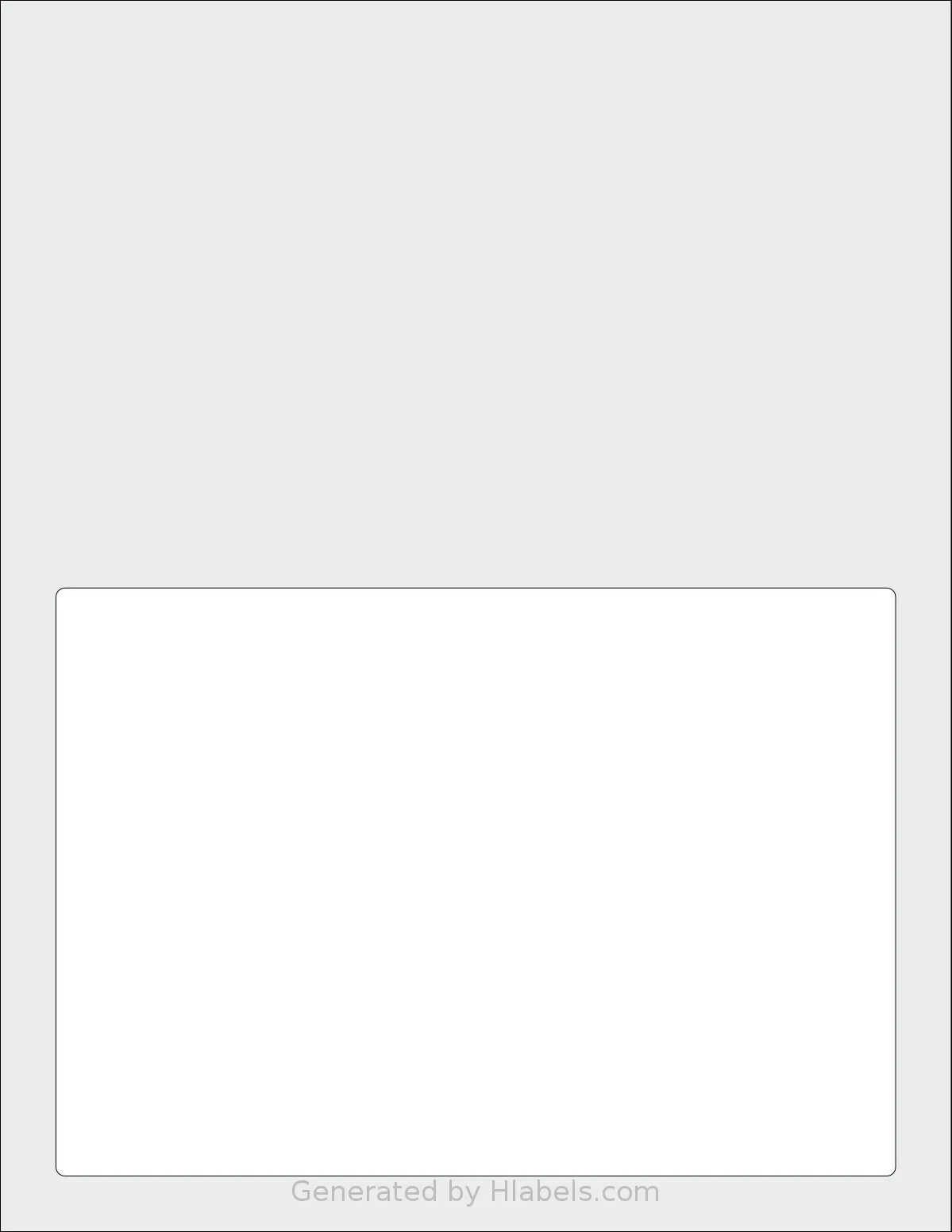 SmithCorona® S919DD template with 1 rectangular 7.5 x 5.25 inch labels per sheet, on Letter-size adhesive blank label sheets.