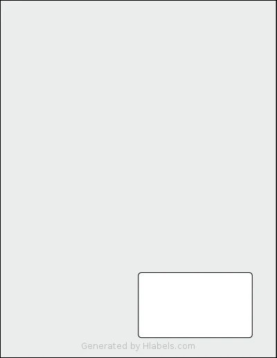 SmithCorona® S927BB template with 1 rectangular 3.5 x 2 inch labels per sheet, on Letter-size adhesive blank label sheets.