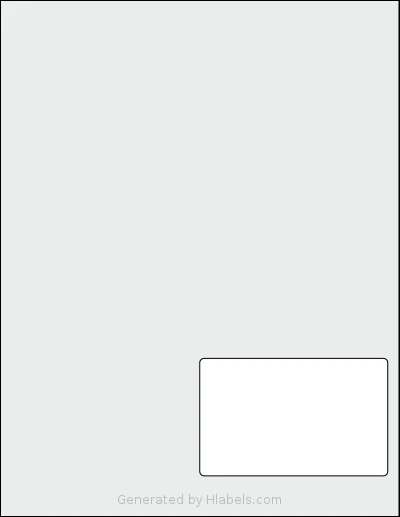 SmithCorona® S929BB template with 1 rectangular 4 x 2.5 inch labels per sheet, on Letter-size adhesive blank label sheets.