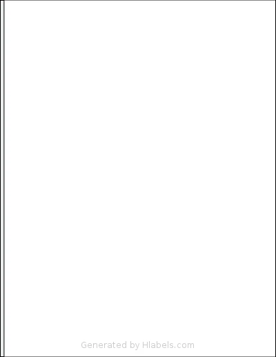 SmithCorona® S93W template with 1 rectangular 8.375 x 11 inch labels per sheet, on Letter-size adhesive blank label sheets.