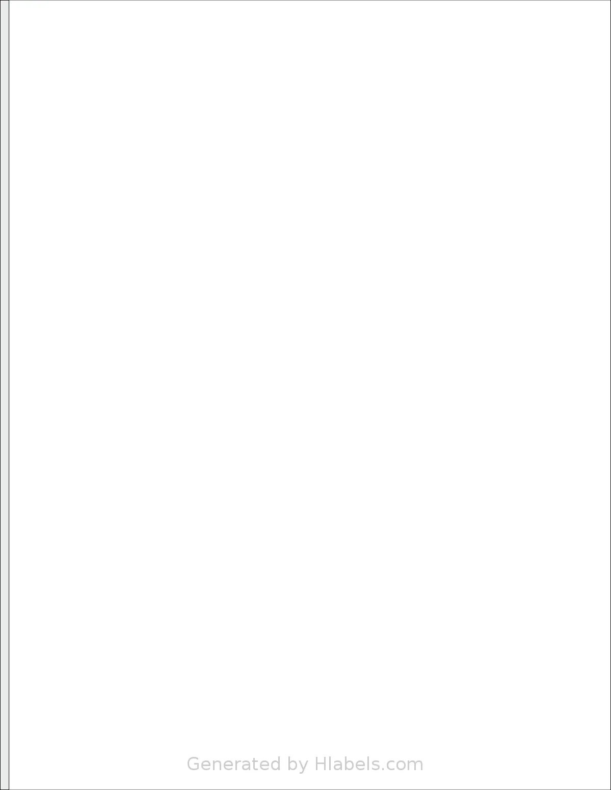 SmithCorona® S93W template with 1 rectangular 8.375 x 11 inch labels per sheet, on Letter-size adhesive blank label sheets.
