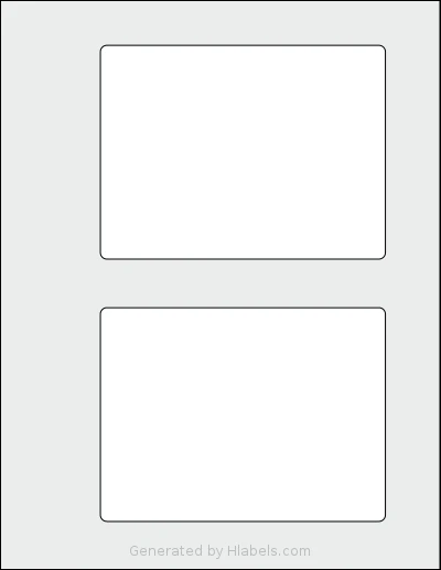 SmithCorona® S9W template with 2 rectangular 5.5 x 4.125 inch labels per sheet, on Letter-size adhesive blank label sheets.