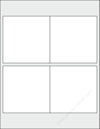 SpartanIndustrial® S005 template with 4 square 4 x 4 inch labels per sheet, on Letter-size adhesive blank label sheets.