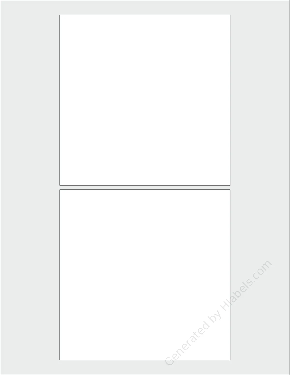 SpartanIndustrial® S006U template with 2 square 5 x 5 inch labels per sheet, on Letter-size adhesive blank label sheets.