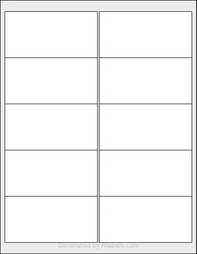 Uline® S-11892 Template Uline® S-11892 template with 10 rectangular 4 x 2 inch labels per sheet, on Letter-size adhesive blank label sheets.
